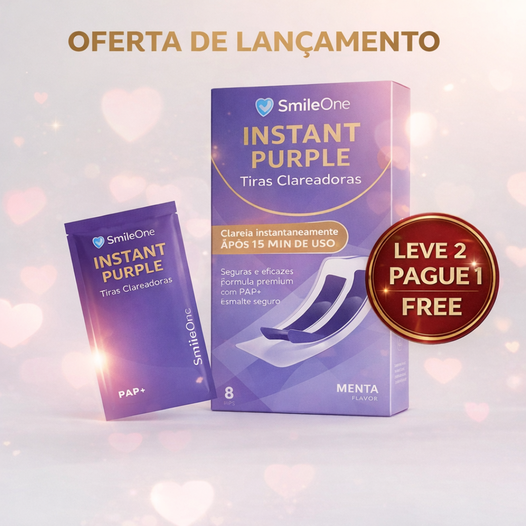 Tiras clareadoras roxas