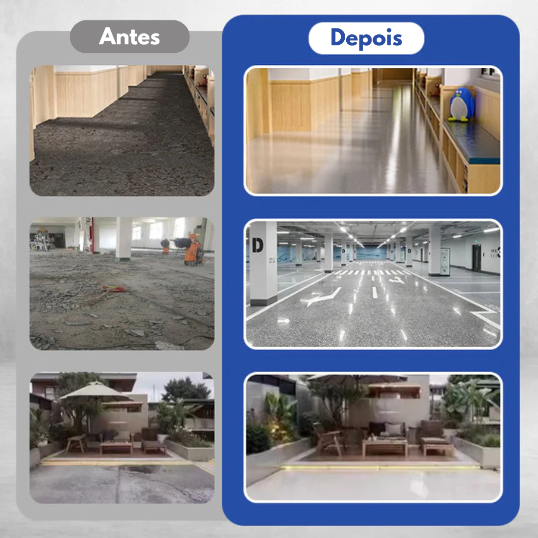 Revestimento de Piso Epóxi com Acabamento de Mármore de Alto Brilho 🔥Estoque Limitado🔥